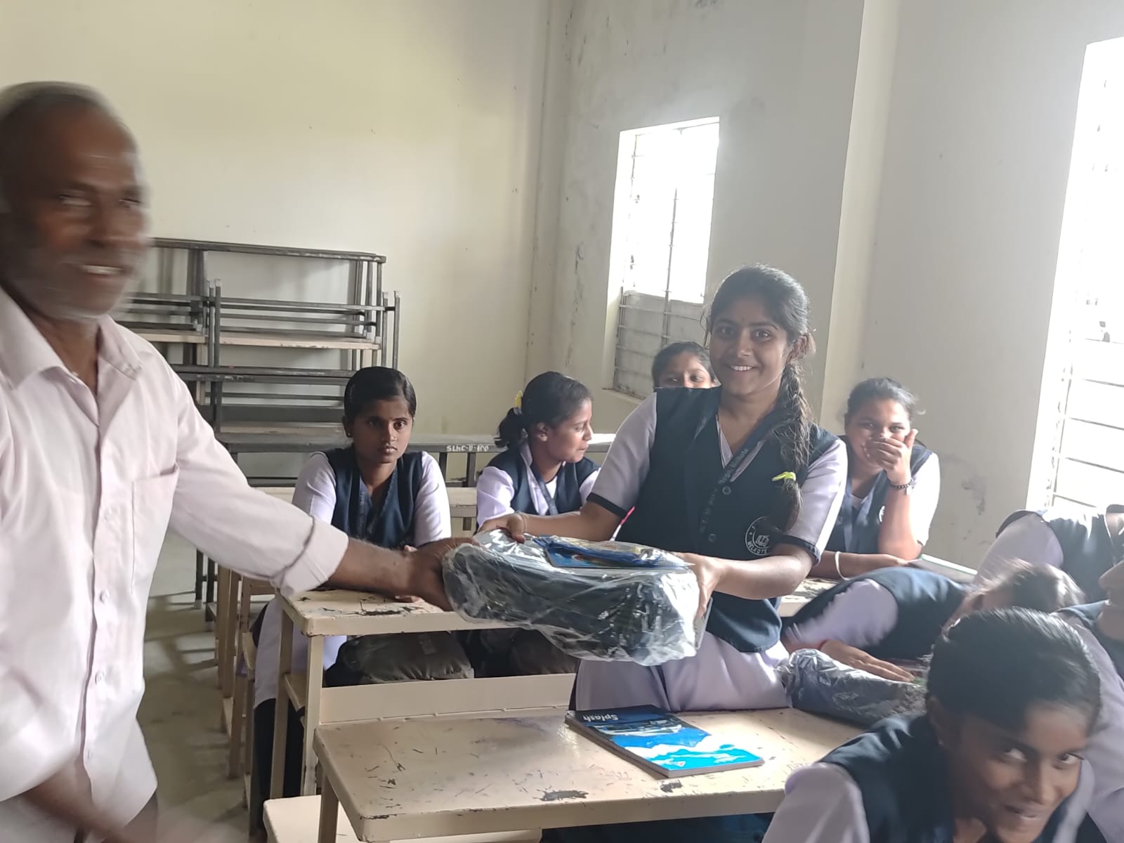 Students using computers in the college lab